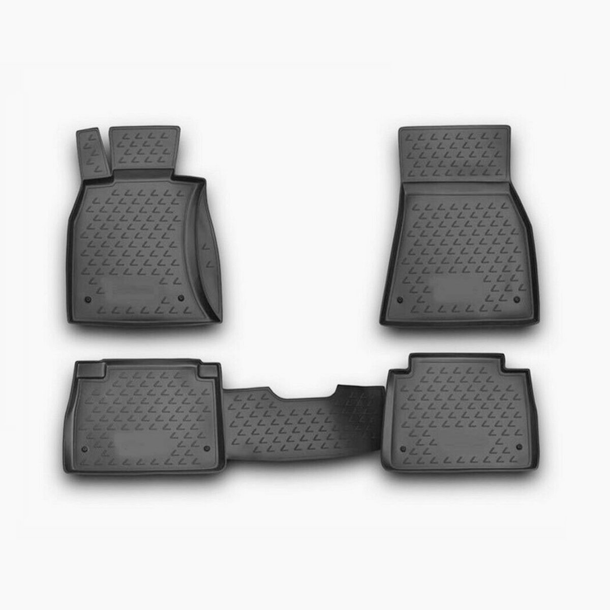 Lexus LS600H Floor Mats - Omac - Rubber TPE - Black - '07-'12 Lexus LS600H Floor Mats - Omac - Rubber TPE - Black - '07-'12